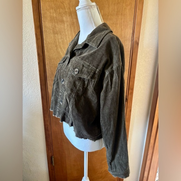 Forever 21 Olive Corduroy Jean Jacket - Picture 5 of 6